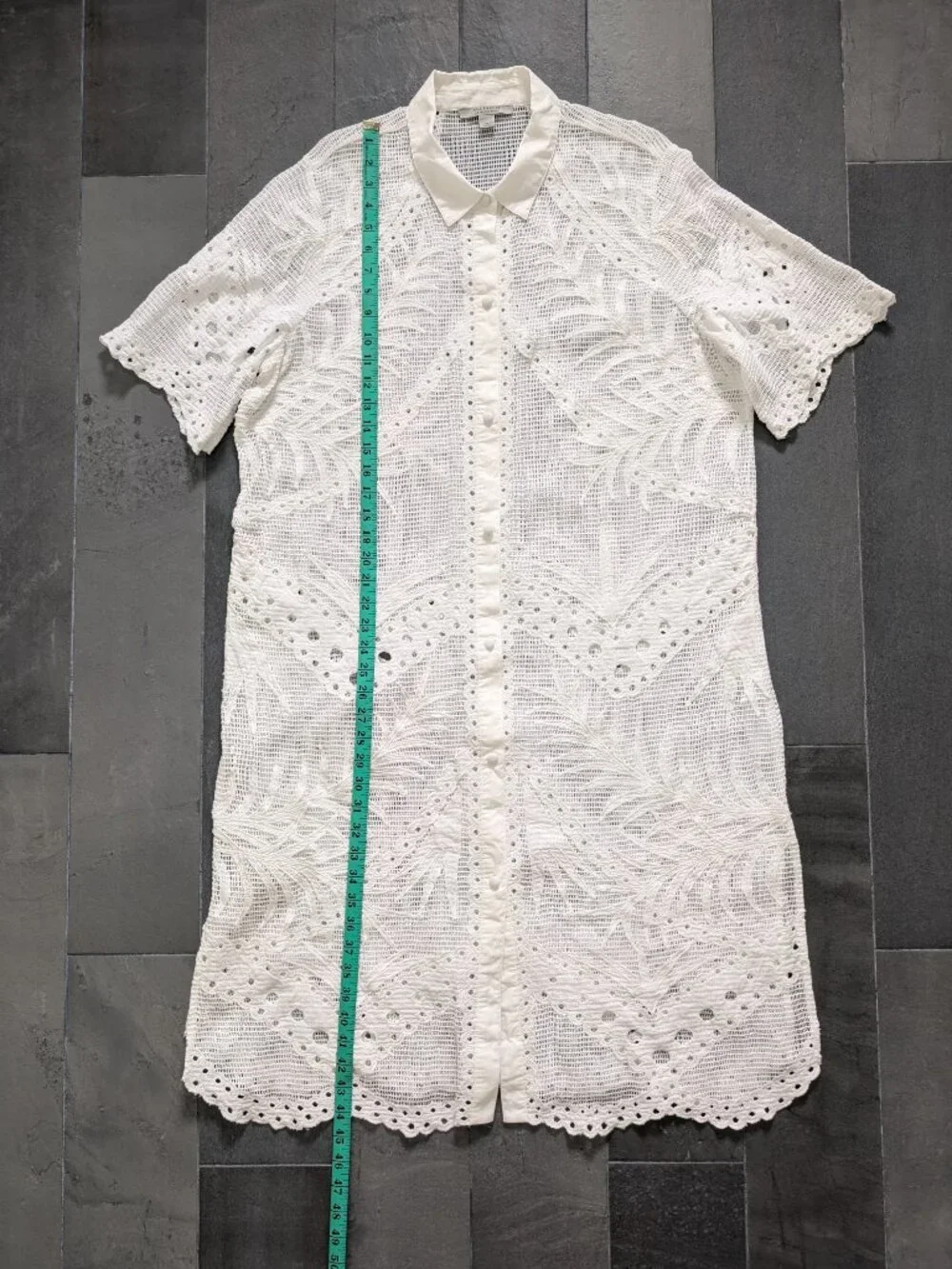ALLSAINTS Meria Broderie midi dress - 10 - white - Picture 11 of 11